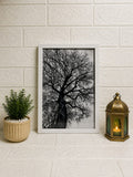 Black & White Tree Wall Art Frame | Minimalist Nature Photography Print for Home & Office Décor